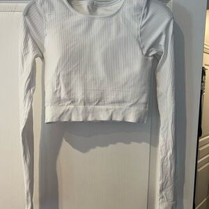 lululemon athletica White Ribbed Crop Top
